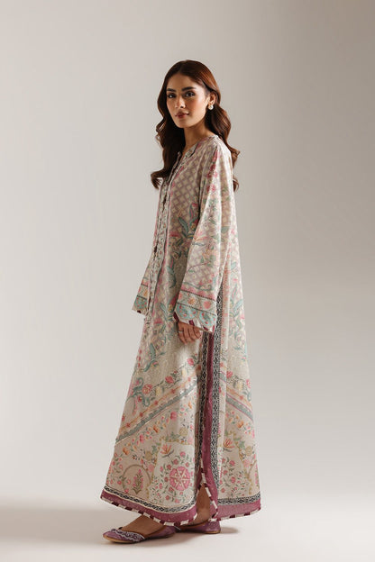 ETHNC PRINTED & EMBROIDERED LONG SHIRT