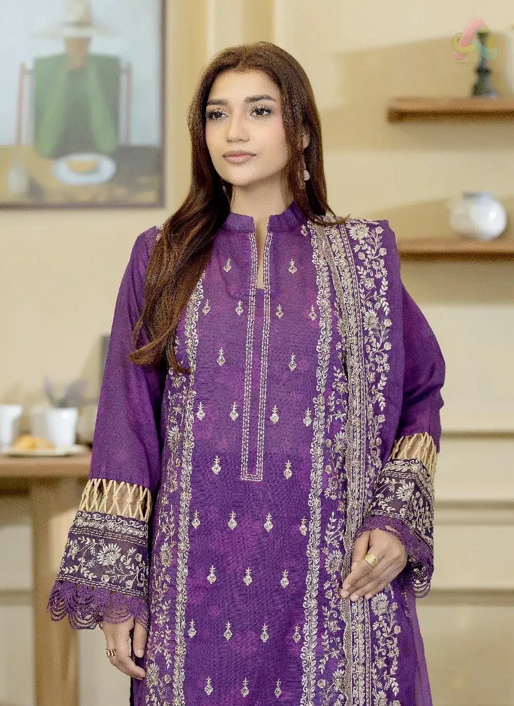 Johra Luxury Emb Lawn 3 Piece Suit