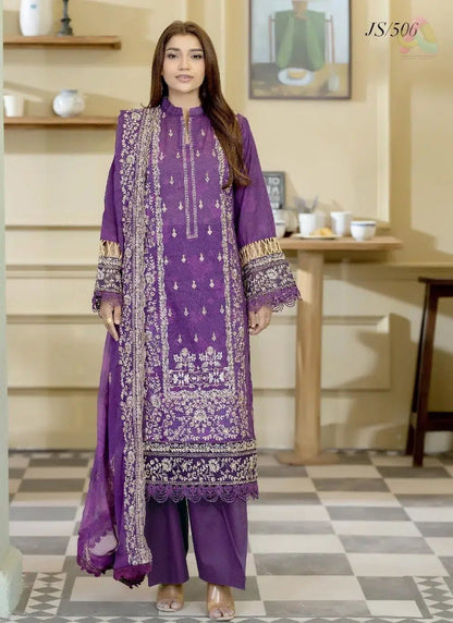 Johra Luxury Emb Lawn 3 Piece Suit