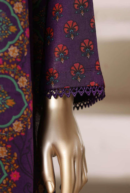 SADABAHAR Luxury Printed Lawn Suit-Purple