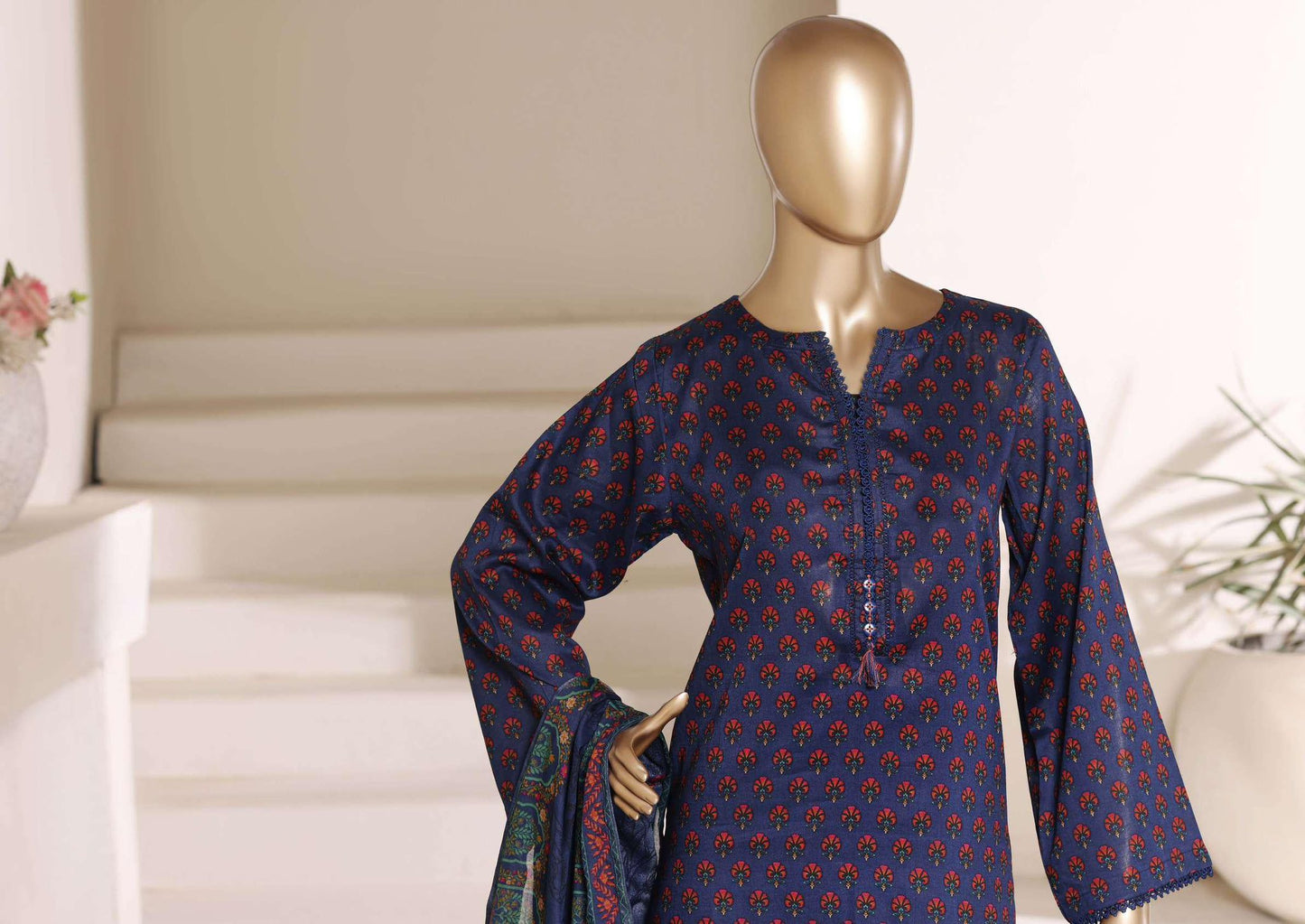 SADABAHAR Luxury Printed Lawn Suit-Blue