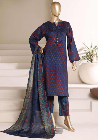 SADABAHAR Luxury Printed Lawn Suit-Blue