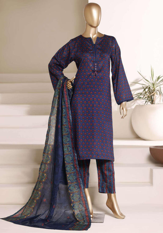SADABAHAR Luxury Printed Lawn Suit-Blue