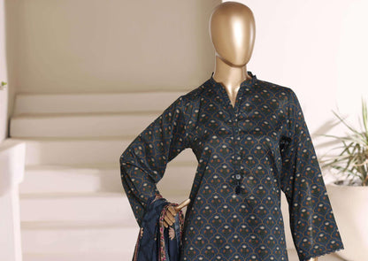 SADABAHAR Luxury Printed Lawn Suit-Midnight Blue