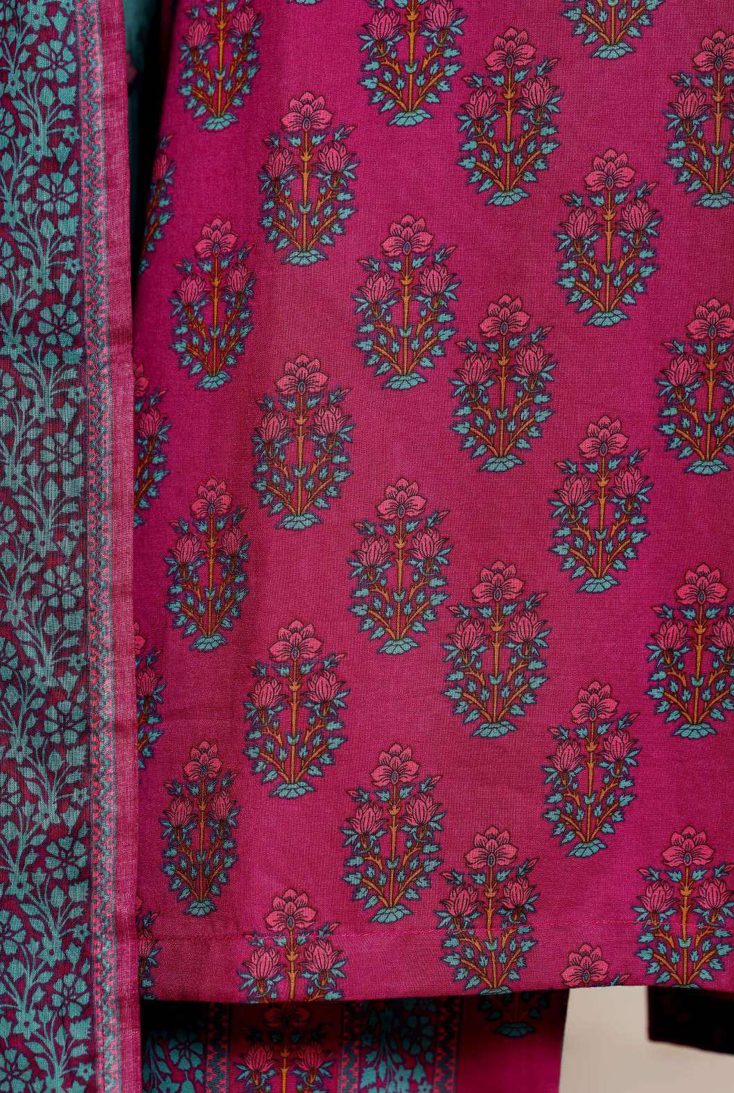 SADABAHAR Luxury Printed Lawn Suit-Purple-Magenta
