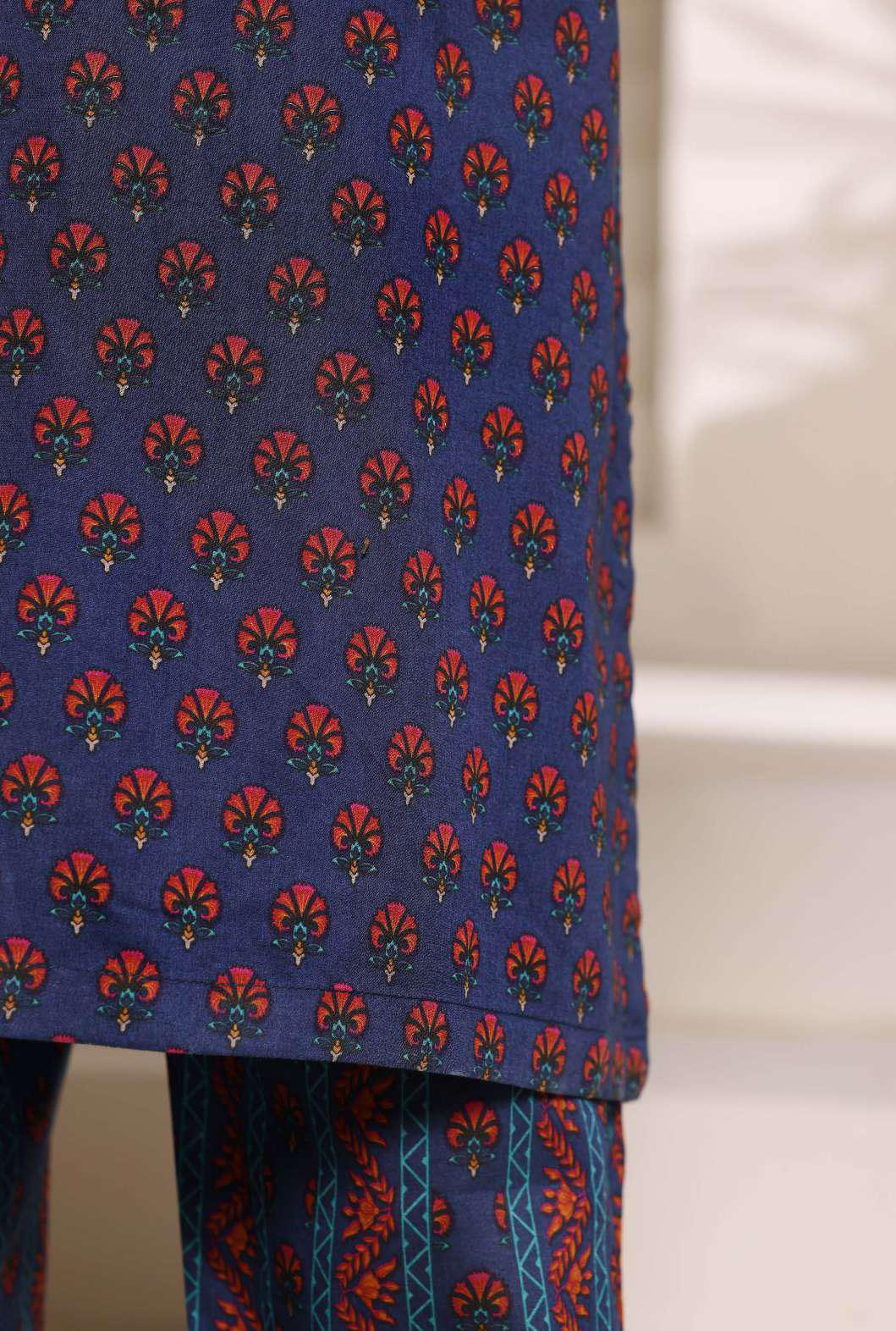 SADABAHAR Luxury Printed Lawn Suit-Blue