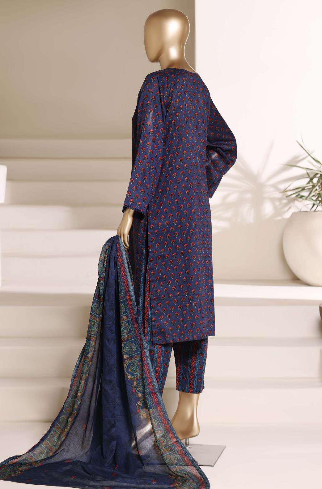SADABAHAR Luxury Printed Lawn Suit-Blue