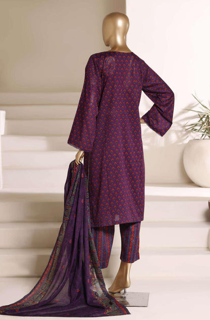 SADABAHAR Luxury Printed Lawn Suit-Purple
