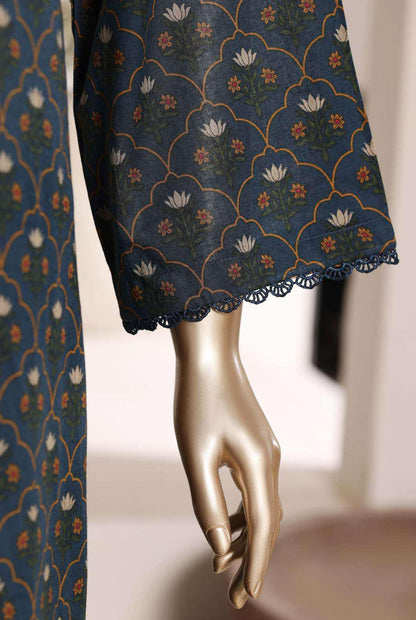 SADABAHAR Luxury Printed Lawn Suit-Midnight Blue