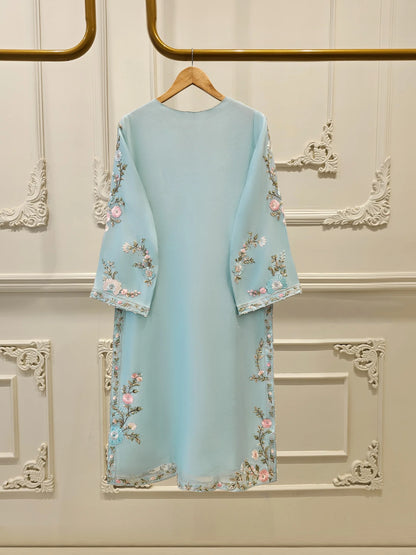 Aghanoor Embroidered Organza 3 Piece Suit