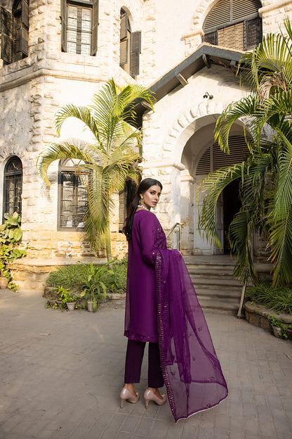 Organza Embroidered 3 Piece Suit