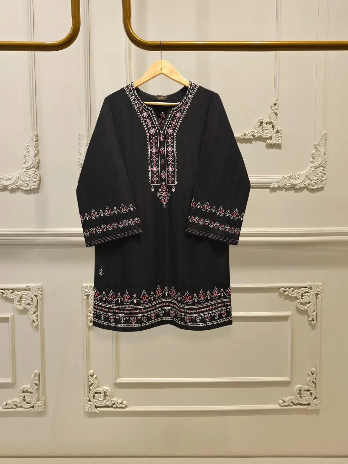 AGHANOOR JACQUARD LAWN EMBROIDERED SHIRT & PANTS
