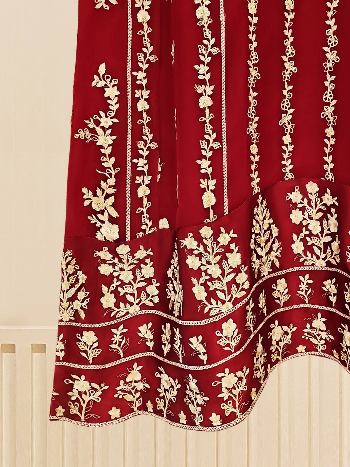 Aghanoor Pure Heavily Embroidered Chiffon 3 Piece Suit