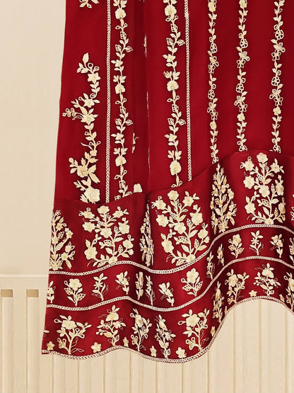 Aghanoor Pure Heavily Embroidered Chiffon 3 Piece Suit