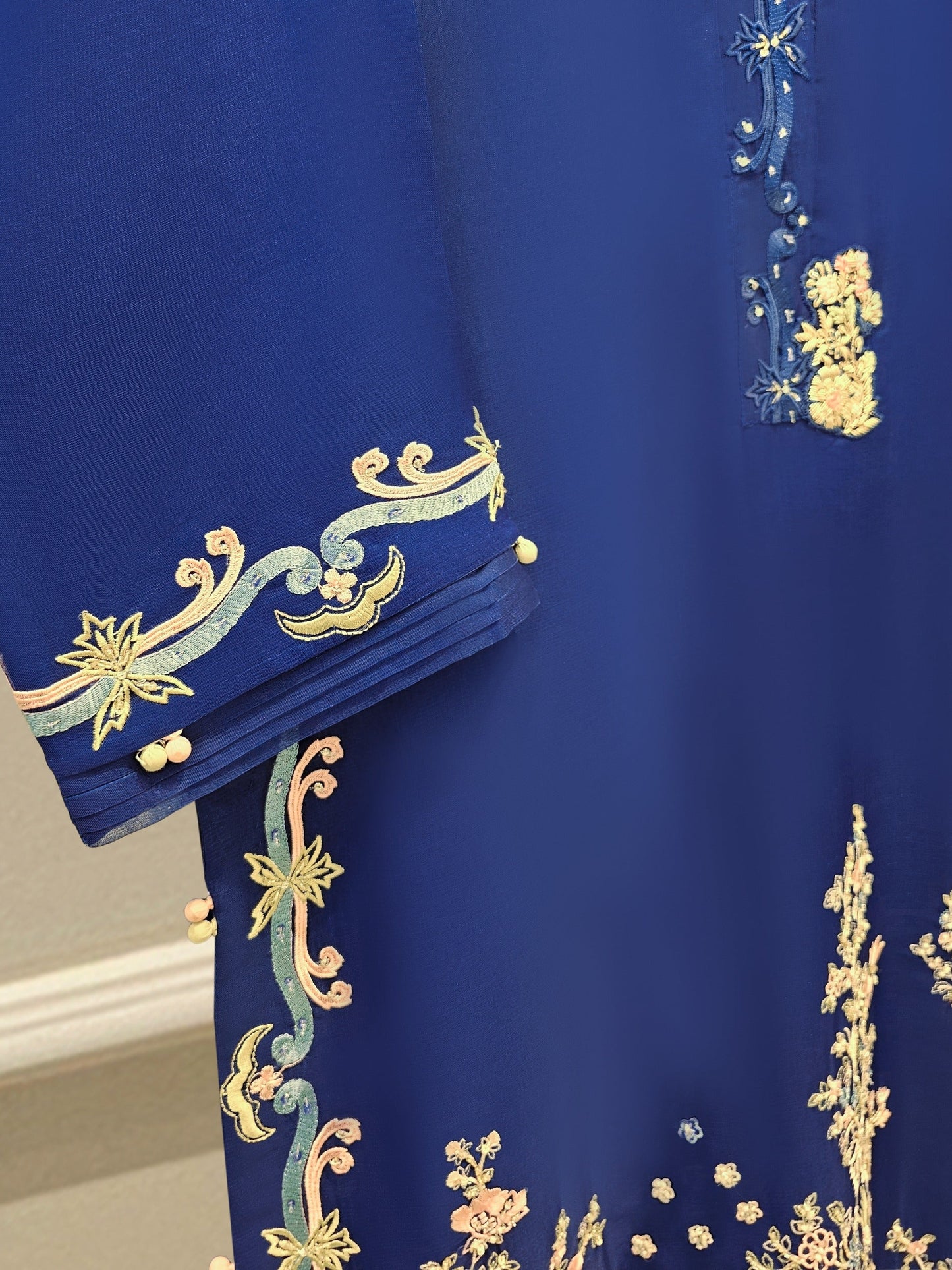Aghanoor Heavily Embroidered Organza 3 Piece Suit