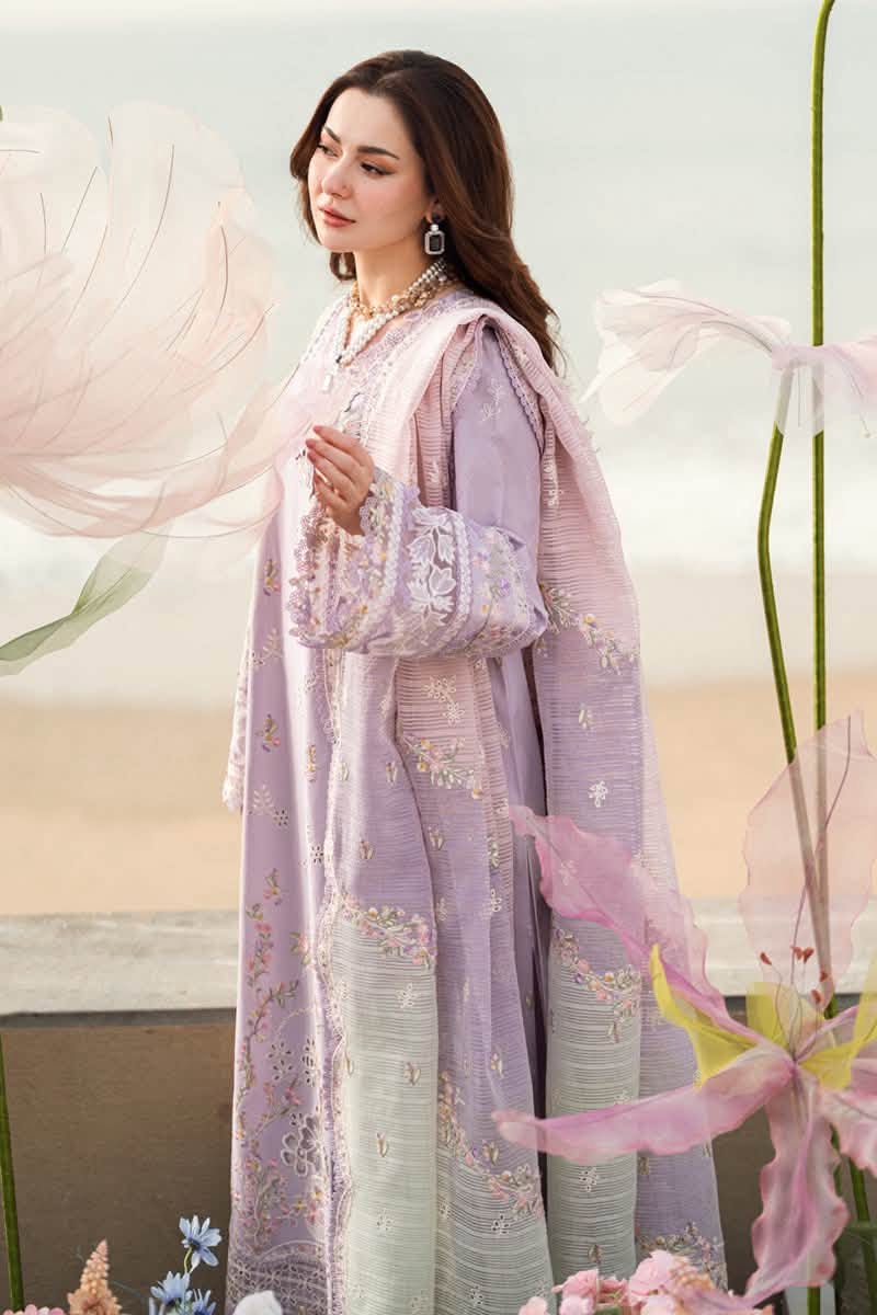 Qalamkar Sahil Embroidered Luxury Lawn 3 Piece Suit- Evelyn