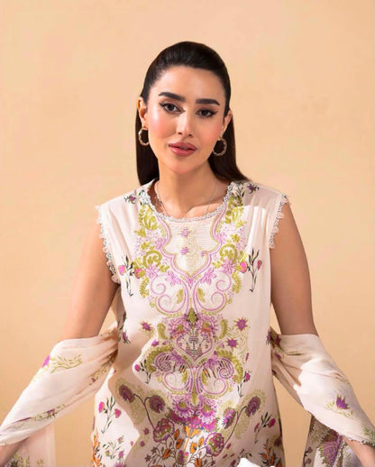 GULLJEE GULLBANO PREMIUM LAWN EMBROIDERED 3 PIECE