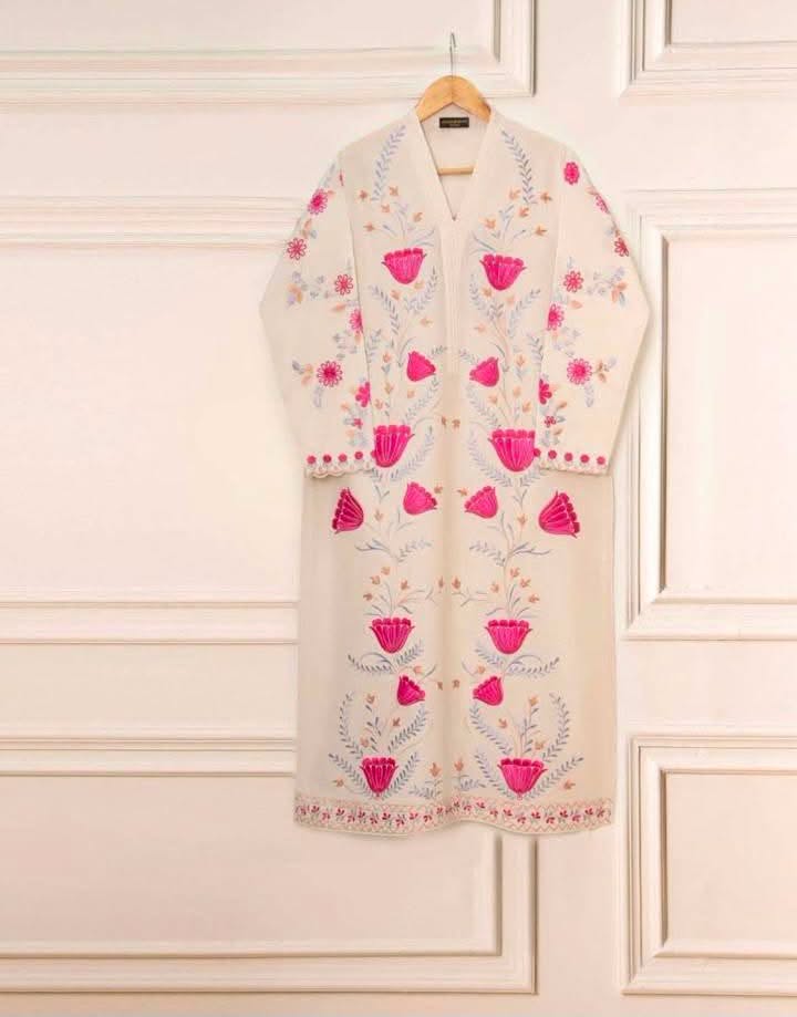 AGHANOOR PIMA COTTON EMBROIDERED SHIRT & LAWN DUPATTA