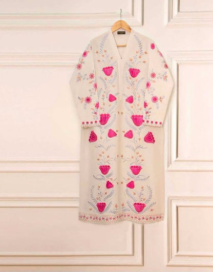 AGHANOOR PIMA COTTON EMBROIDERED SHIRT & LAWN DUPATTA