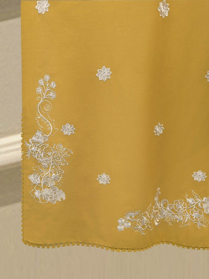 AGHANOOR PURE EMBROIDERED PIMA COTTON SHIRT, EMB SILK PANT &  DUPATTA