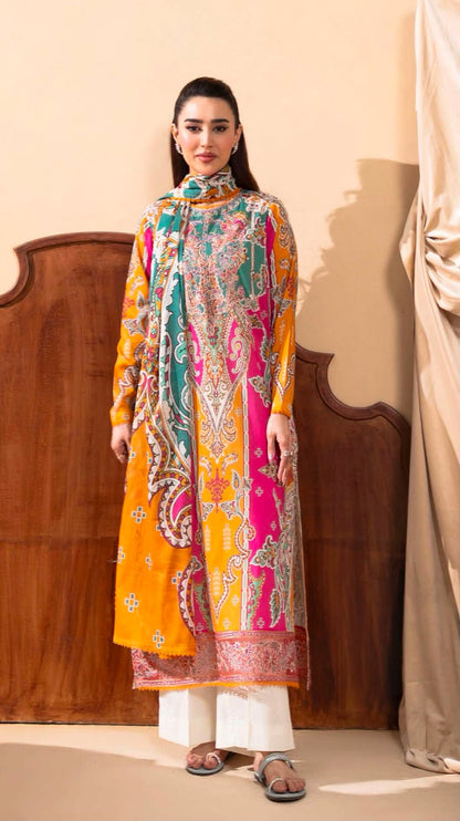 GULLJEE GULLBANO PREMIUM LAWN EMBROIDERED 3 PIECE
