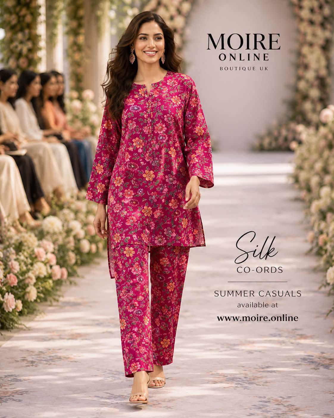 Tawakkal Printed Mixed Silk Shirt & Pant (Co-ords)