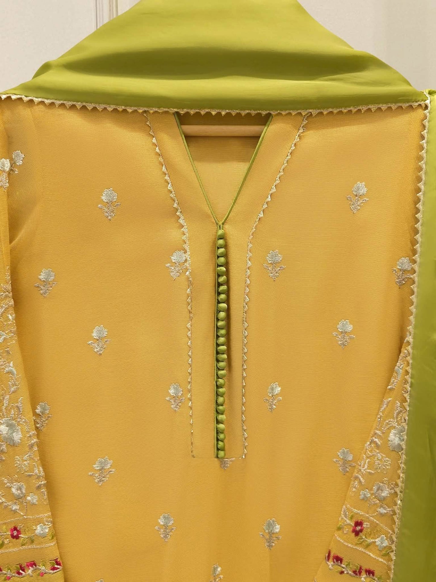 Aghanoor Embroidered Cotton Net 3 Piece Suit