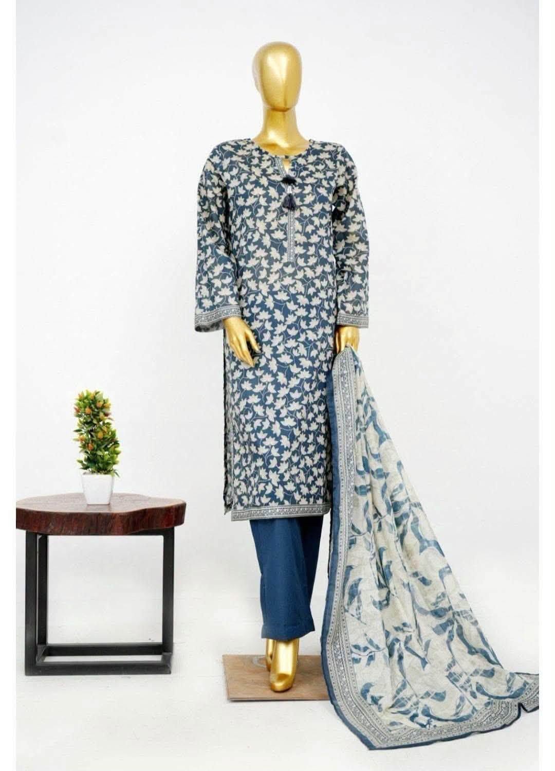 Bin Saeed 3 Piece Printed Lawn Suit - Summer26"