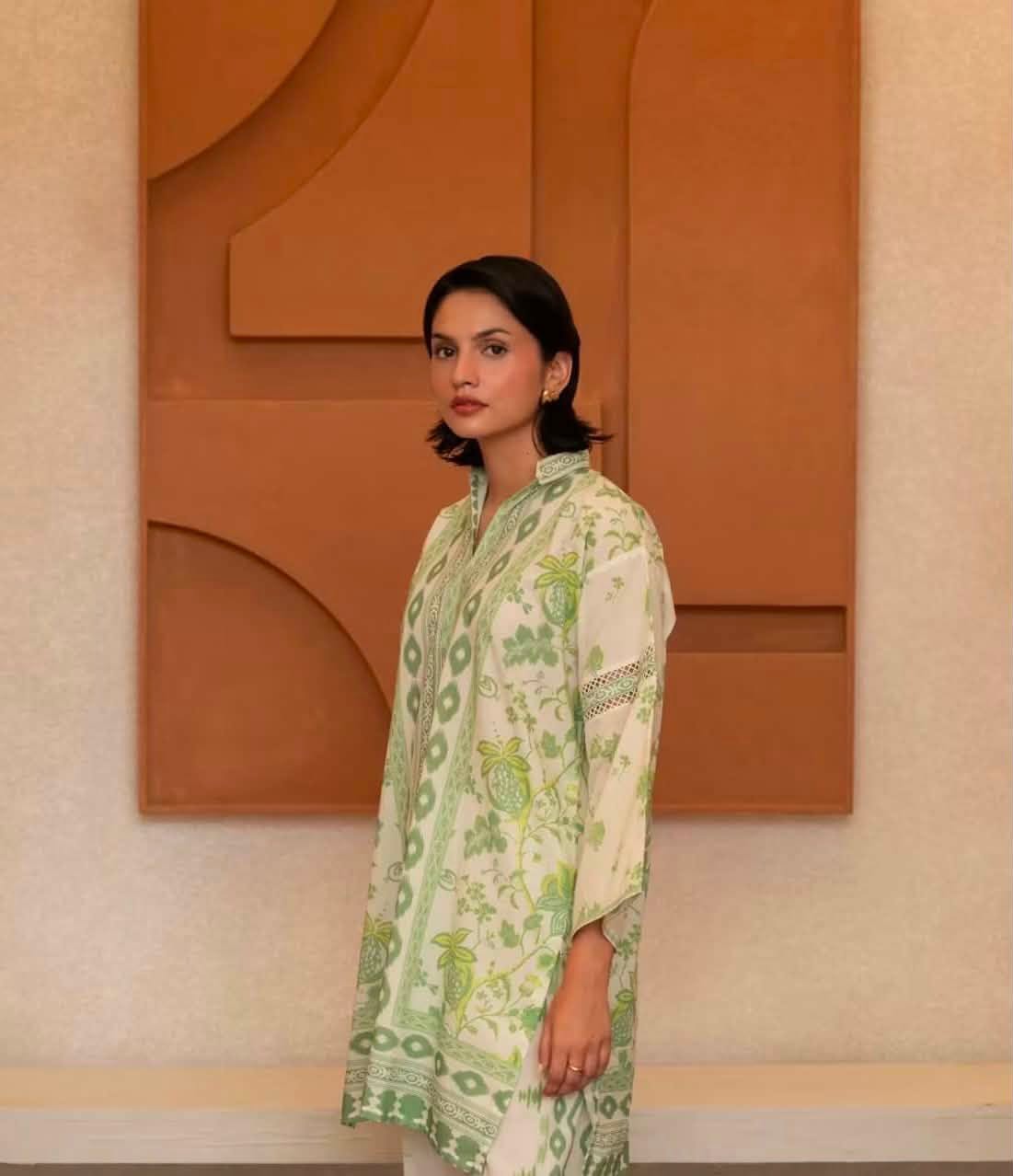 AGHANOOR DIGITAL PRINTED SHIRT-Green