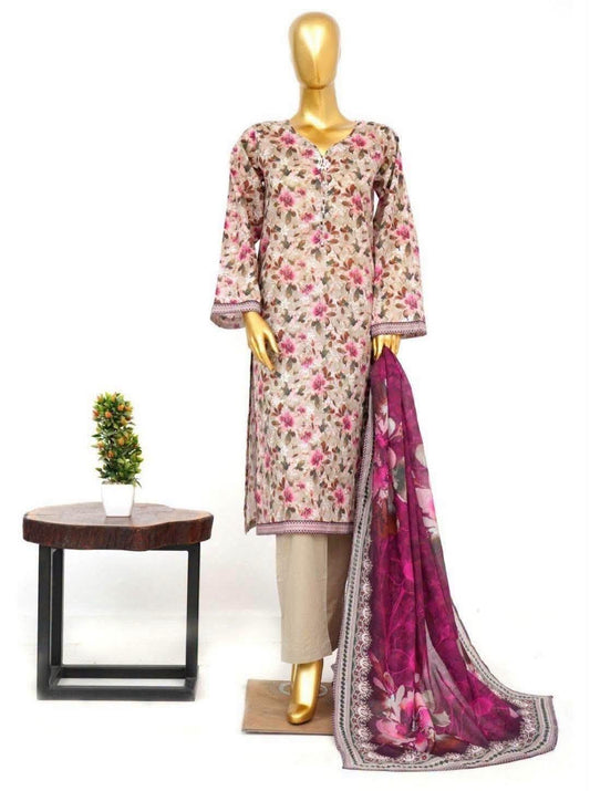 Bin Saeed 3 Piece Printed Lawn Suit - Summer26"