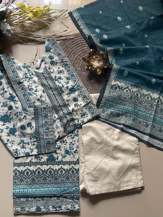 Bin Saeed 3 Piece Printed Lawn Suit - Summer26"