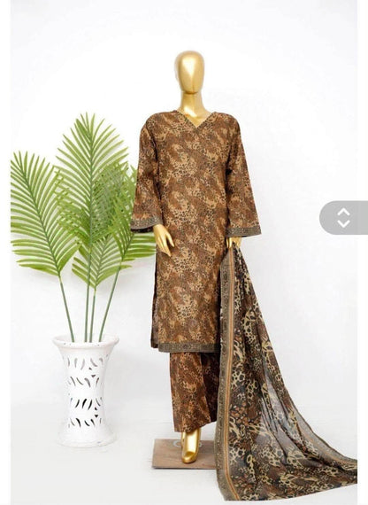 Bin Saeed 3 Piece Printed Lawn Suit - Summer26"