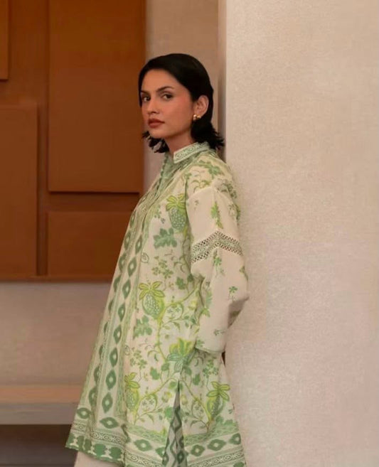 AGHANOOR DIGITAL PRINTED SHIRT-Green