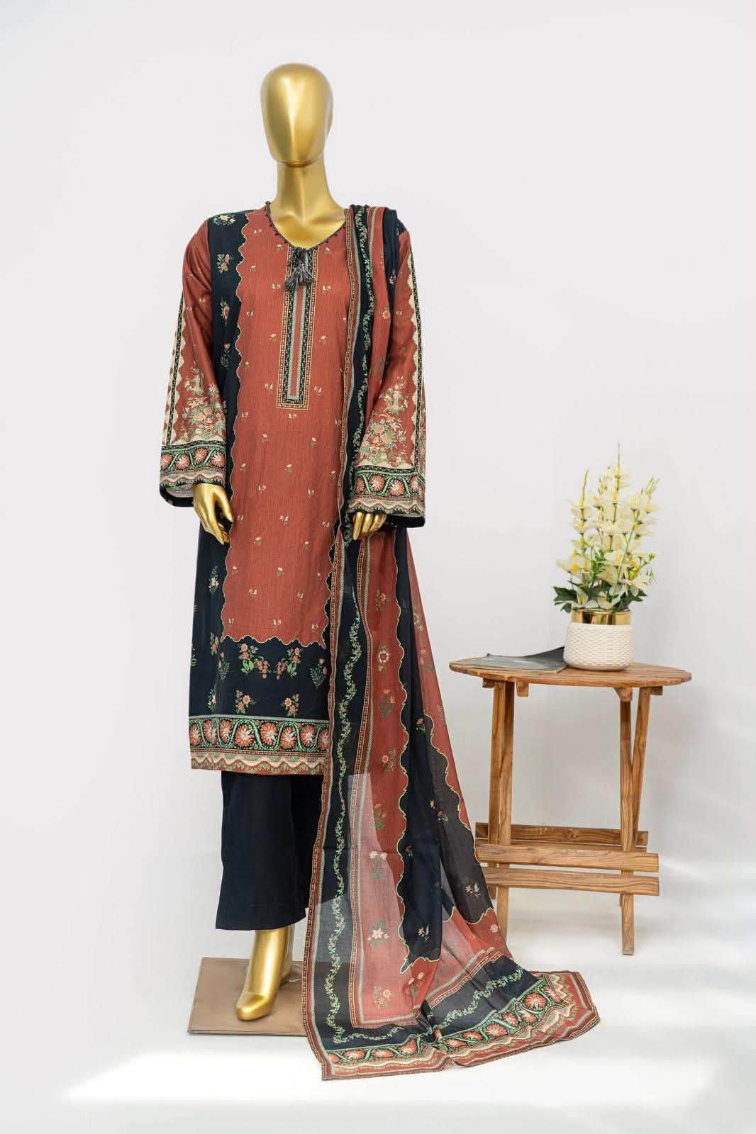 Bin Saeed 3 Piece Printed Lawn Suit - Summer26"