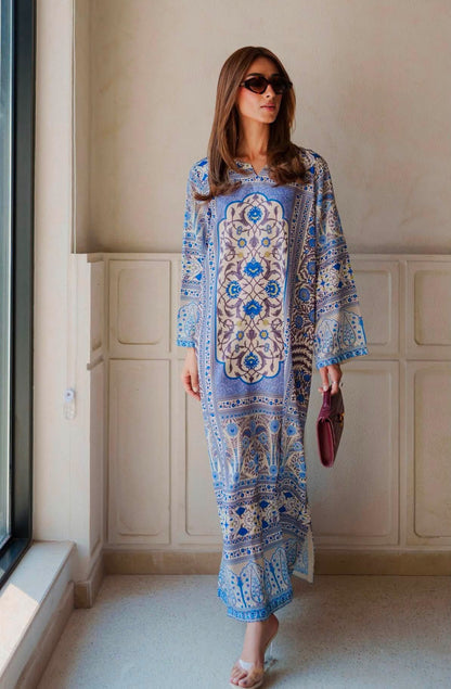 SILAI PRET PREMIUM PRINTED SILK KAFTAN