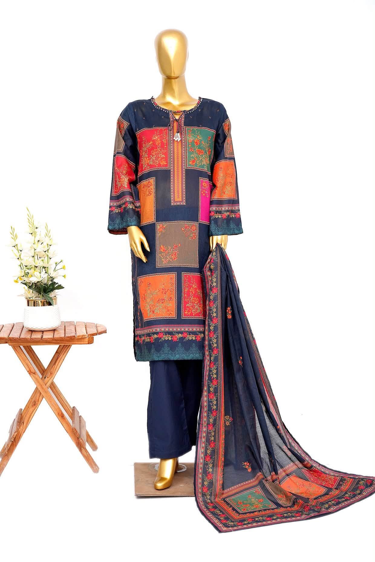 Bin Saeed 3 Piece Printed Lawn Suit - Summer26"