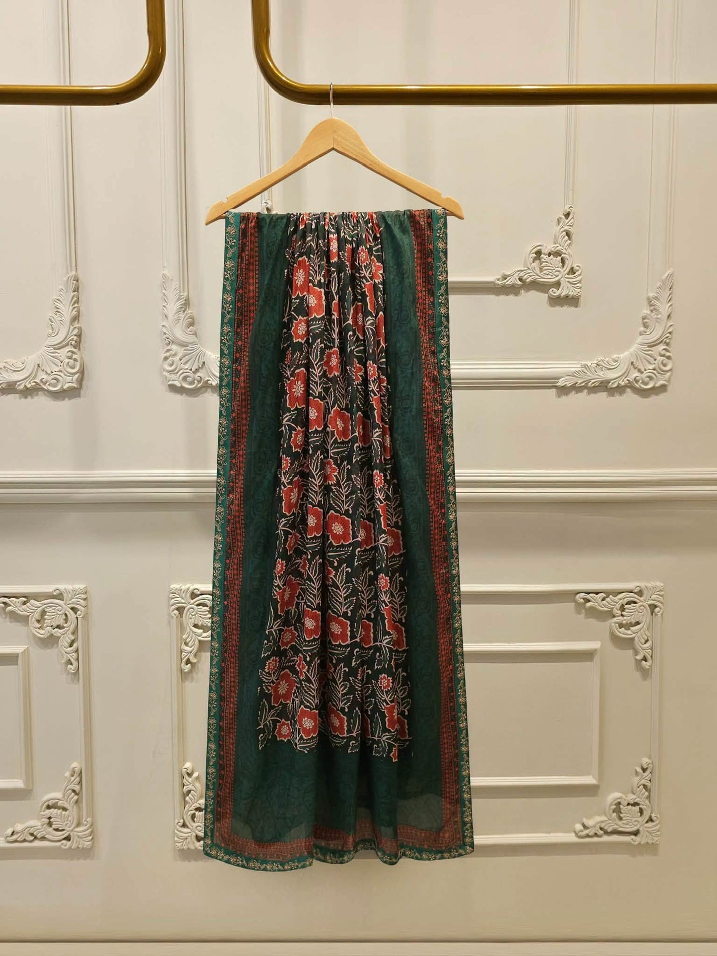 AGHANOOR PURE EMBROIDERED PIMA COTTON SHIRT &  DUPATTA