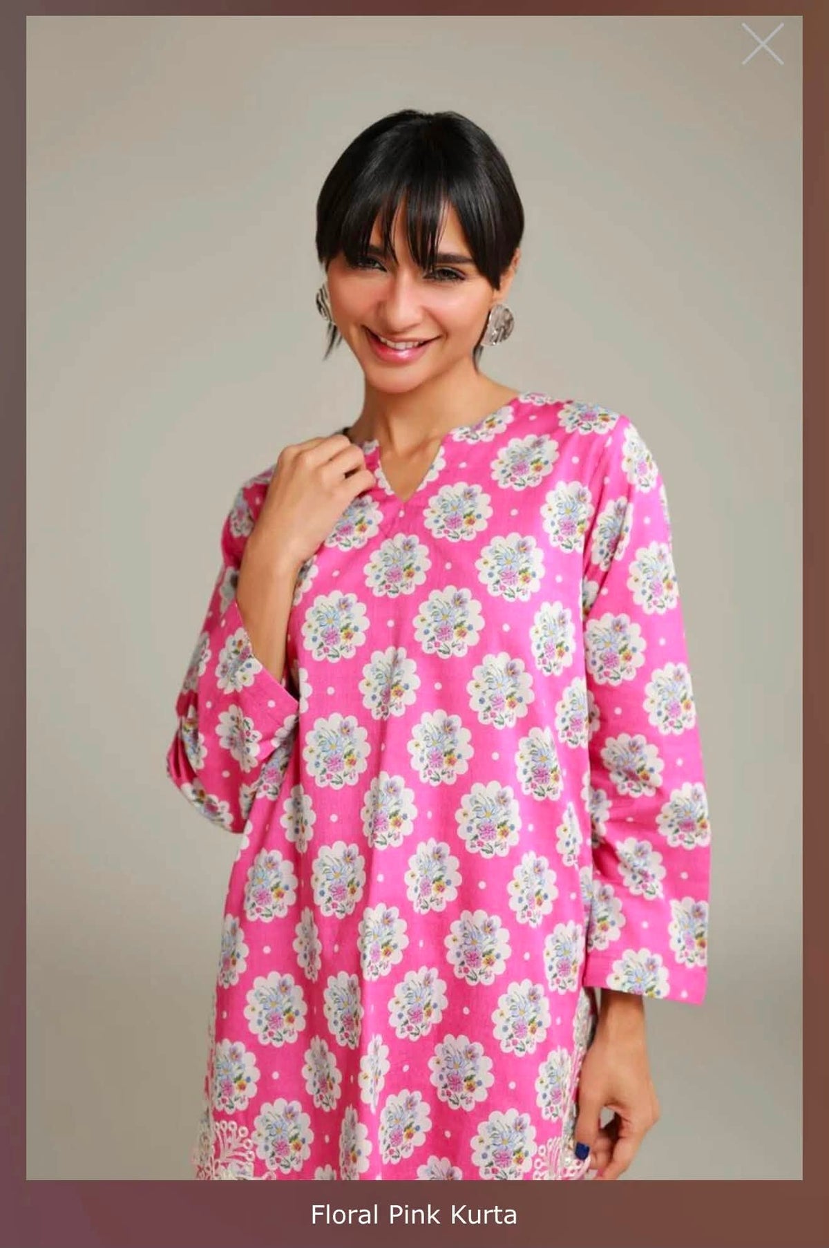 KHAADI EMBROIDERED LAWN WITH FARSHI SHALWAR