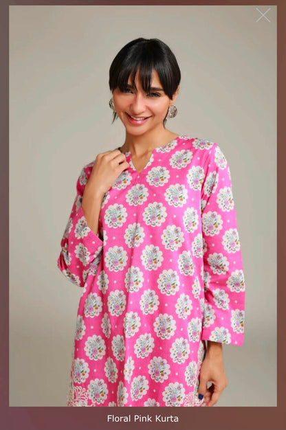 KHAADI EMBROIDERED LAWN WITH FARSHI SHALWAR