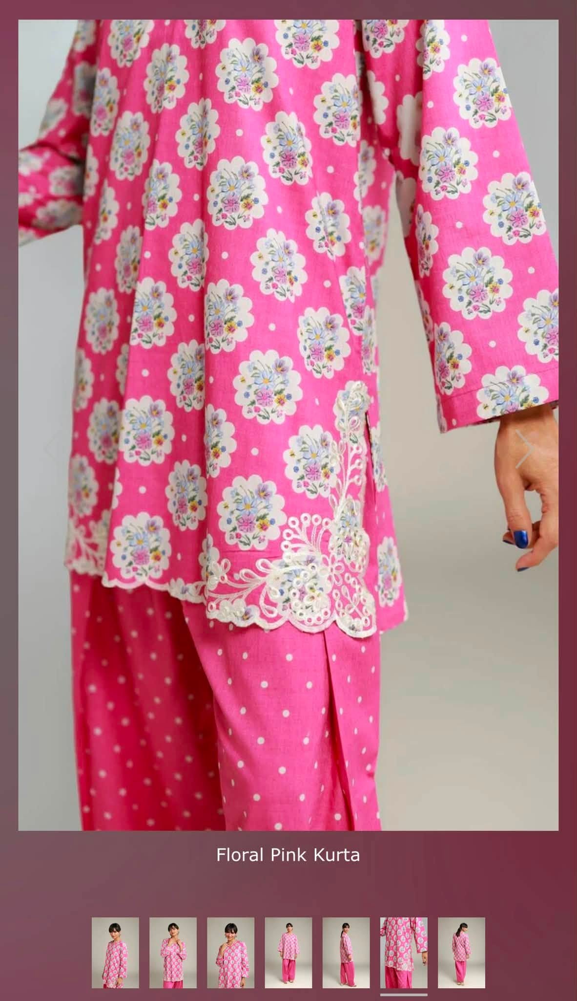 KHAADI EMBROIDERED LAWN WITH FARSHI SHALWAR