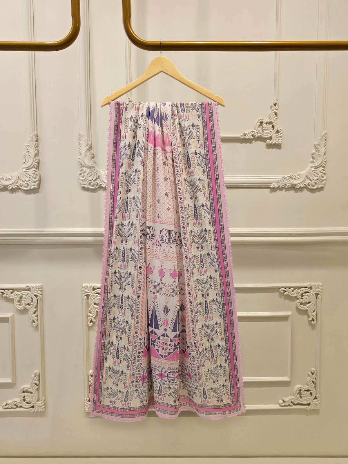 AGHANOOR PURE LAWN PRINTED with EMB SHIRT AND DUPATTA