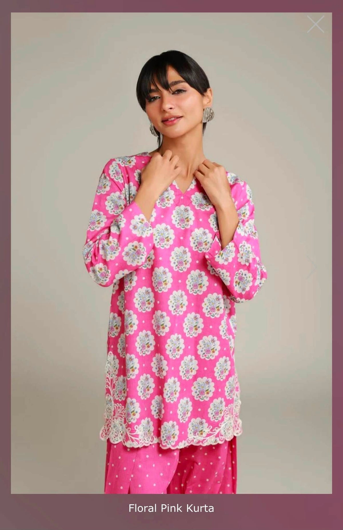 KHAADI EMBROIDERED LAWN WITH FARSHI SHALWAR