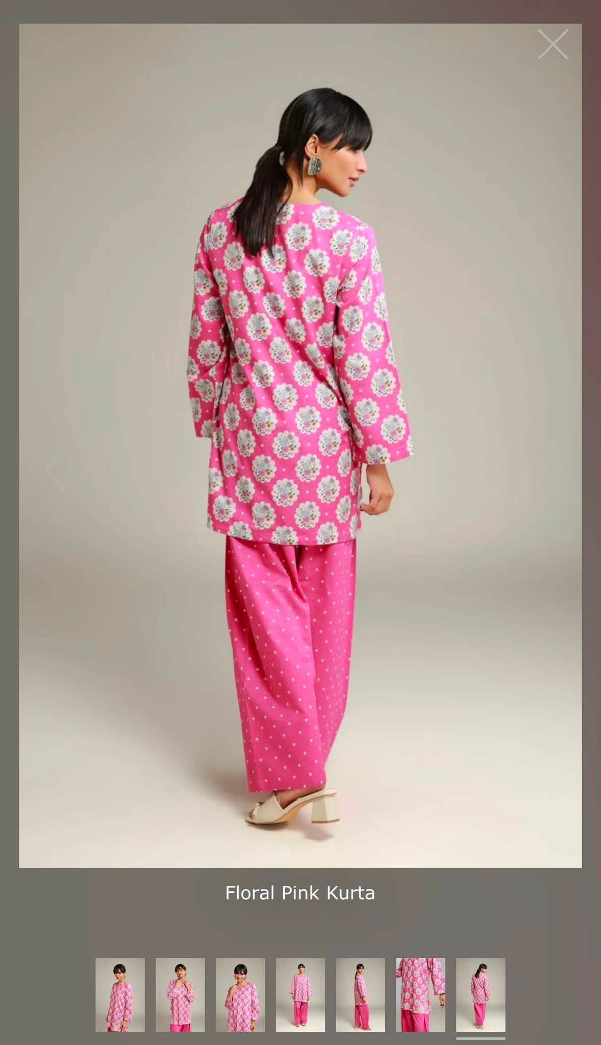 KHAADI EMBROIDERED LAWN WITH FARSHI SHALWAR