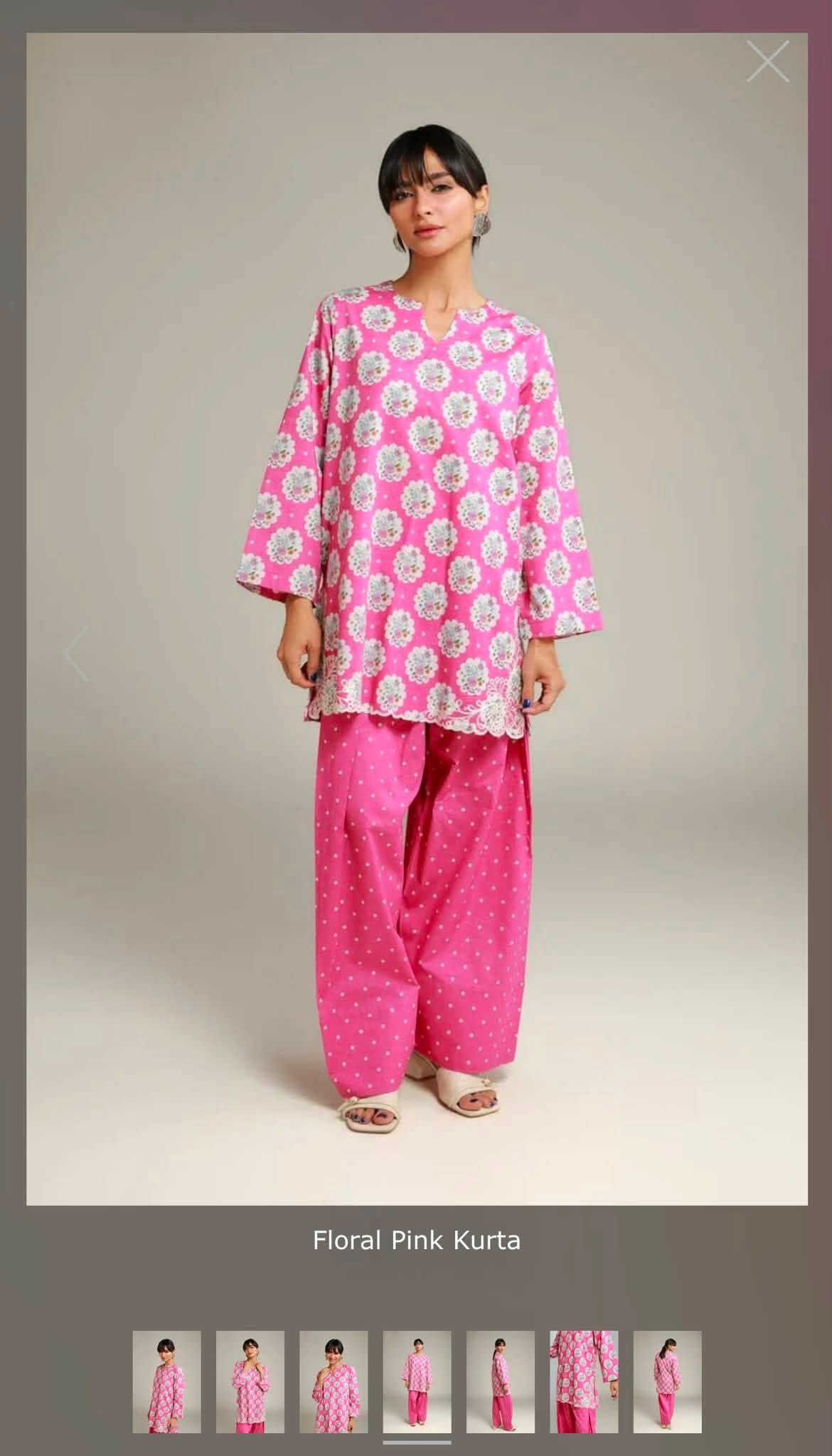 KHAADI EMBROIDERED LAWN WITH FARSHI SHALWAR