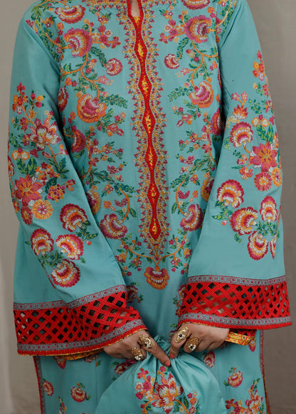 Hussain Rehar Pret Embroidered Lawn 3 Piece Suit