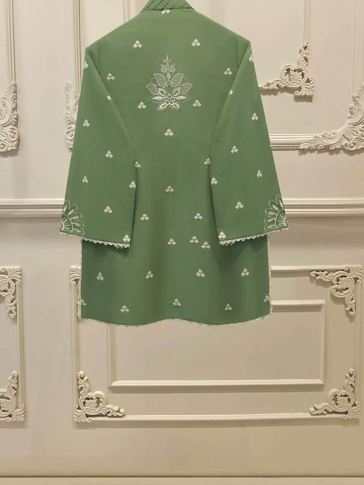 AGHANOOR PURE EMBROIDERED CAMBRIC COTTON SHIRT, PANT &  DUPATTA