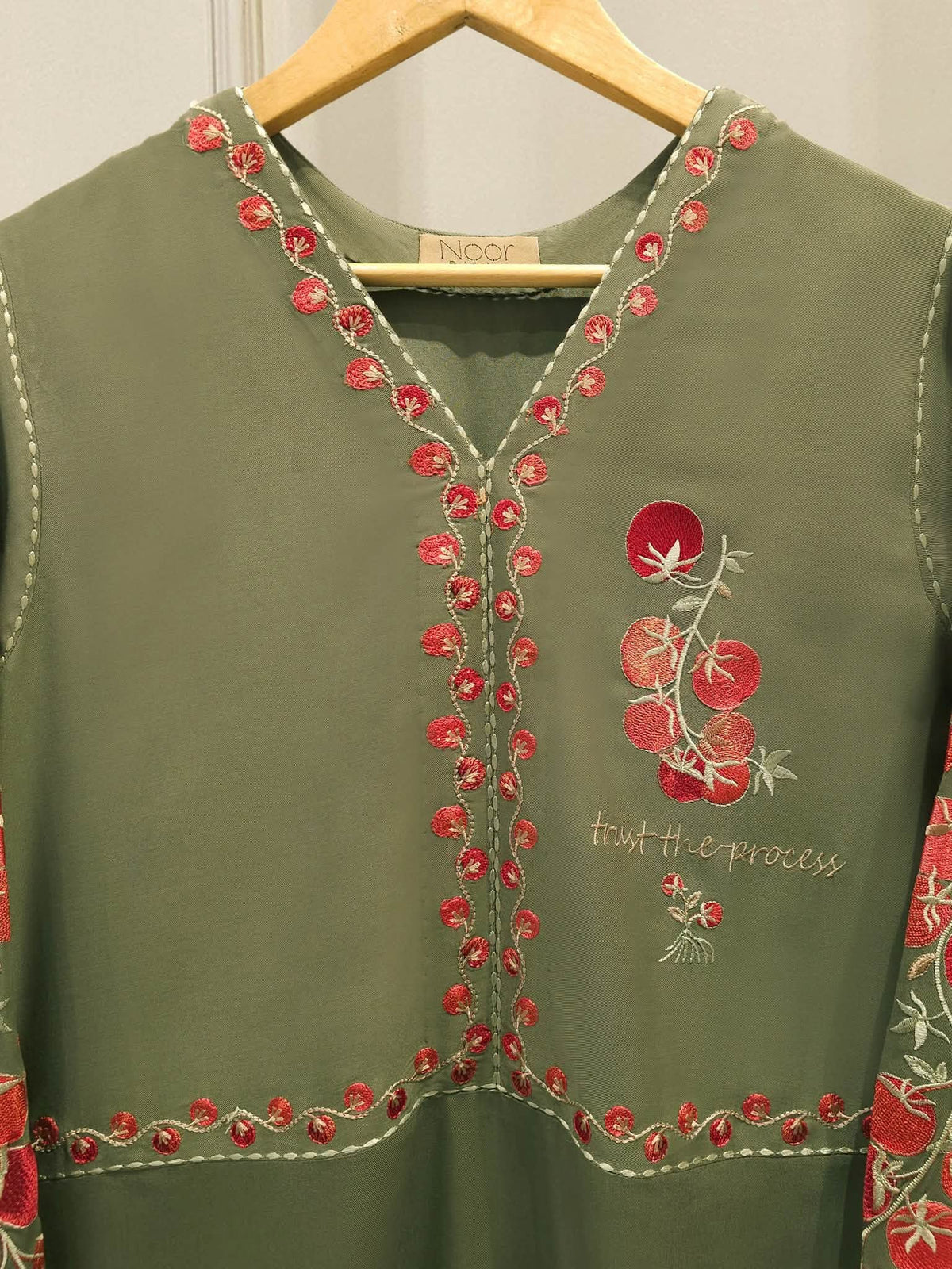 AGHANOOR VISCOSE LINEN EMBROIDERED SHIRT