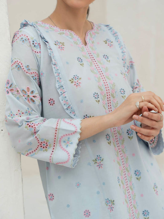 AGHANOOR EMBROIDERED CAMBRIC COTTON SHIRT