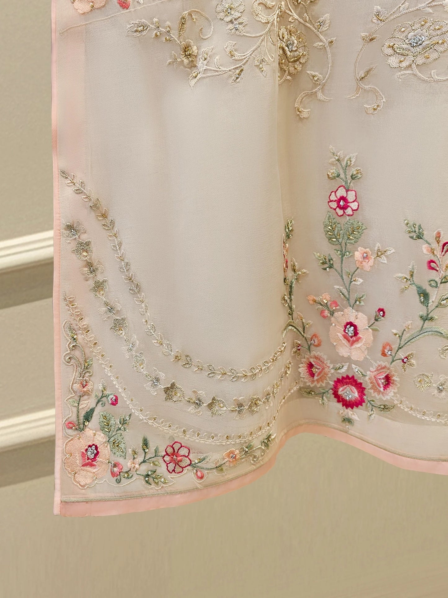 Aghanoor Embroidered Organza 3 Piece Suit