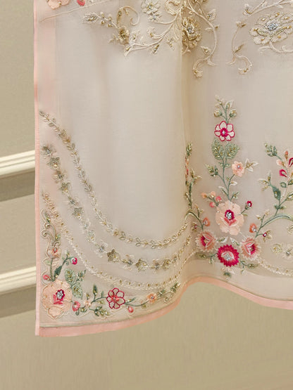 Aghanoor Embroidered Organza 3 Piece Suit